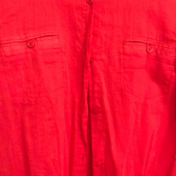 Red BDG Button-Up - Picture 2 of 4